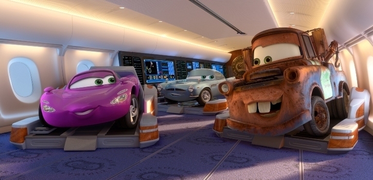 "CARS 2"

(L-R) Holley Shiftwell, Finn McMissile, Mater

Â©Disney/Pixar.  All Rights Reserved.