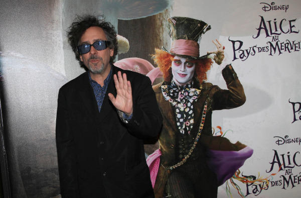 Tim Burton alla premiere di Alice in Wonderland